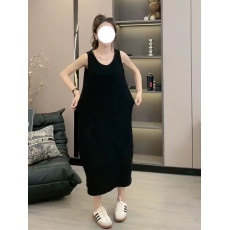批发大码女装气质通勤吊带连衣裙女秋季打底显瘦宽松内搭<b class='q'>中长款</b>背心裙