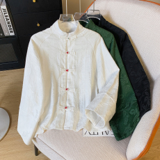 批发实拍新中式国风<b class='q'>外套</b>女复古提花立领短款2026年春宽松小外搭上衣潮