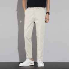 批发实拍2025夏季新款<b class='q'>男士</b>轻商务休闲裤修身百搭弹力九分简约小<b class='q'>西裤</b>