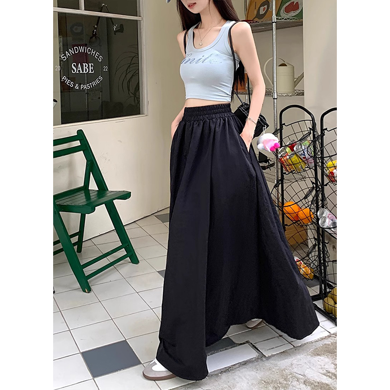 Summer 2024 new style A-line elastic waist skirt for women