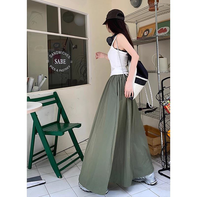 Summer 2024 new style A-line elastic waist skirt for women