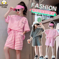 批发原版质量女童连衣裙夏装儿童裙2025新款韩版洋气女大童夏季裙子潮