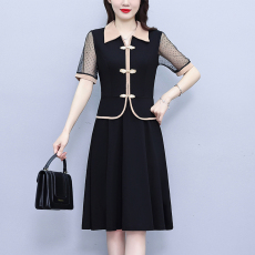 批发2026新款<b class='q'>夏季</b>改良旗袍奢华贵妇人气质显瘦女装中年妈妈假两件套