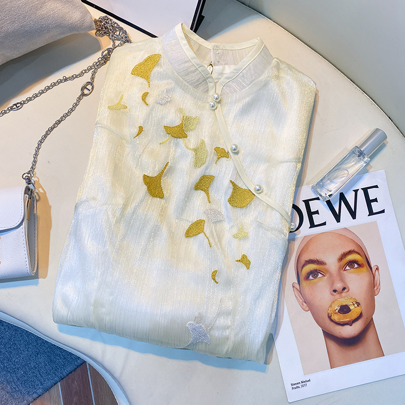 FA36341# 夏季新款女装高端精致中式国风茶服改良旗袍白色盘扣连衣裙 服裝批發女裝批發服飾貨源