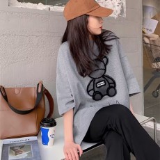 批发现货2026夏季新款宽松<b class='q'>韩</b>版洋气减龄显瘦小熊设计感上衣T恤女#2037