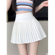 批发创峰好质量小个子<b class='q'>百褶裙</b>子白色防走光<b class='q'>半身裙</b>女装四季辣妹a字短裙