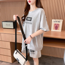 批发实拍抖音质量实价/后包领/纯棉/宽松洋气跑步运动休闲套装