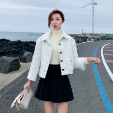批发创峰纽扣款+安全裤+拉链百褶裙女半身裙jk短裙<b class='q'>高腰</b>显瘦新款a字裙