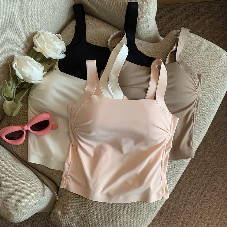 PF10570#夏季时尚显瘦冰丝设计感瑜伽吊带女裝貨源服裝批發
