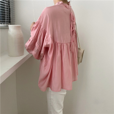 批发清仓特价 不退不换 早春法式九分袖<b class='q'>衬衫</b>上衣女设计感<b class='q'>灯笼袖</b>娃娃衫