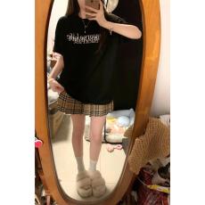 批发<b class='q'>夏</b>季新款纯欲套装女小个子穿搭短袖T恤女+高腰百褶裙两件套潮