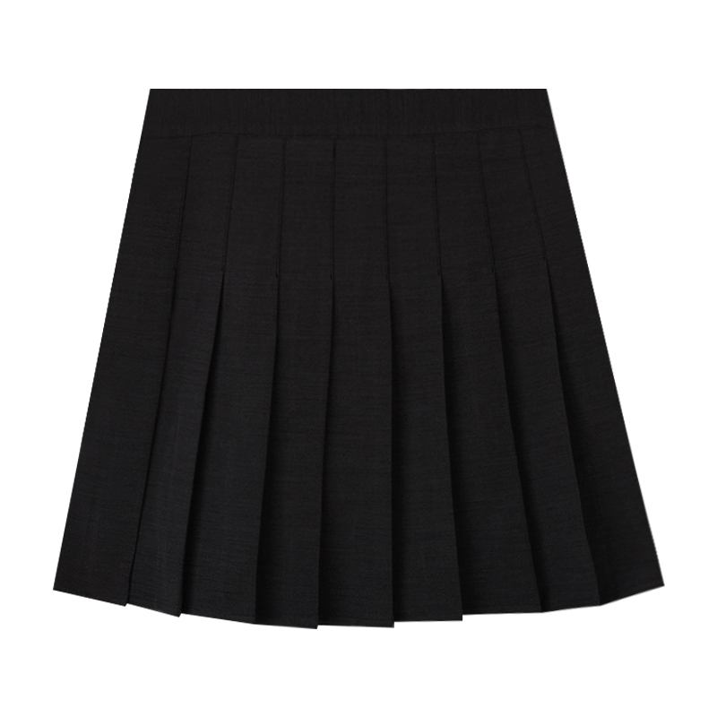 Black pleated skirt women's small A-line skirt short skirt summer new niche high-waist skirt slimming skirt