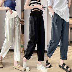 批发现孕妇<b class='q'>裤</b>子春夏季外穿新款宽松阔腿<b class='q'>裤</b><b class='q'>显瘦</b>高腰九分<b class='q'>哈伦</b><b class='q'>裤</b>女萝卜<b class='q'>裤</b>