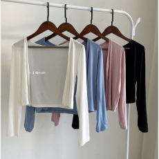 批发防晒开衫女薄款披肩夏季配吊带连衣裙外搭罩衫冰丝小坎肩短款外套