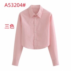 批发品牌折扣女装纯棉<b class='q'>衬衫</b>女士新款韩版宽松小个子纯色JK短款<b class='q'>衬衣</b>上衣