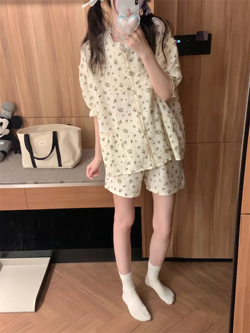 소녀 풍 루즈 슬리퍼 셋트 상세 이미지 5