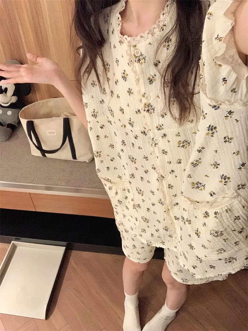 소녀 풍 루즈 슬리퍼 셋트 상세 이미지 6