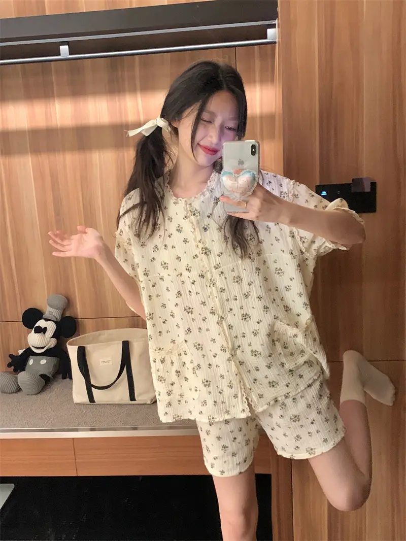 소녀 풍 루즈 슬리퍼 셋트 상세 이미지 7