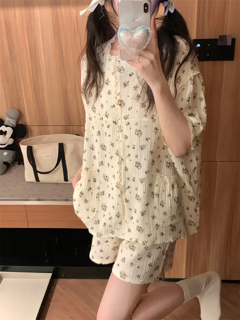 소녀 풍 루즈 슬리퍼 셋트 상세 이미지 9