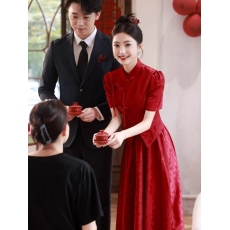 批发中式复古<b class='q'>敬酒</b><b class='q'>服</b>2026夏季<b class='q'>新娘</b>回门订婚领证聚会女旗袍秀禾<b class='q'>服</b>嫁衣