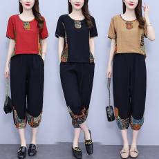 批发大码女装2026夏季新款薄款时尚洋气减龄显瘦气质宽松休闲<b class='q'>妈妈装</b>