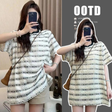 批发孕妇上衣夏季新款韩版条纹T恤宽松大码中长款百搭潮