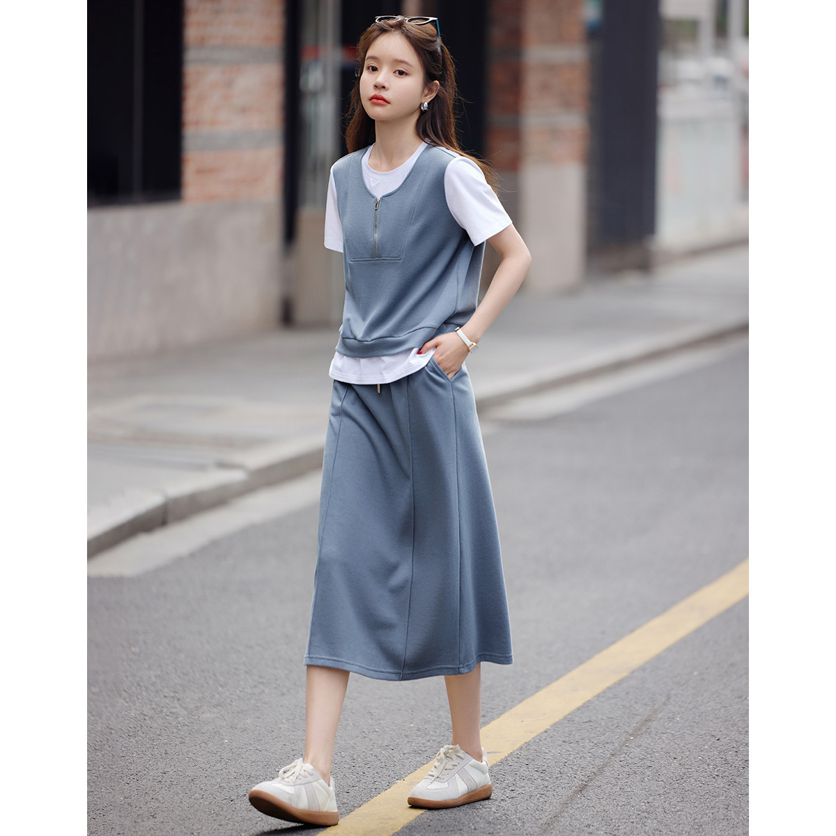 FA25016# 休闲宽松假两...