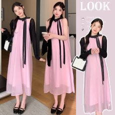 批发实拍仙女裙 新款孕妇夏装大码雪纺孕妇连衣裙孕妇套装