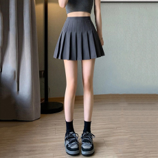 批发创峰松紧腰+加长+安全裤+拉链百褶裙jk夏短裙<b class='q'>女</b>百折裙松紧腰胖mm