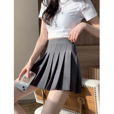 批发创峰松紧腰+加<b class='q'>长</b>+安全裤+拉链jk弹力松紧腰半身裙女a字小个子短裙