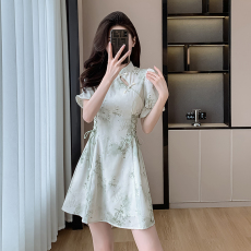 批发2026夏季<b class='q'>新款</b>新中式改良国风水墨画设计高级感气质<b class='q'>旗袍</b>