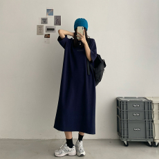 批发仿棉牛奶丝#夏季睡裙女大码夏天法式短袖可爱<b class='q'>T</b><b class='q'>恤</b>连衣裙<b class='q'>孕妇</b><b class='q'>睡衣</b>裙