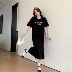 批发仿棉<b class='q'>牛奶</b><b class='q'>丝</b>#大码女装<b class='q'>连衣裙</b>春夏秋季宽松过膝百搭外穿长款懒人裙