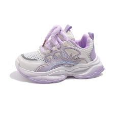批发女童紫色单网透气运动鞋2024夏季新款<b class='q'>百搭</b>儿<b class='q'>童鞋</b>子女孩老爹鞋