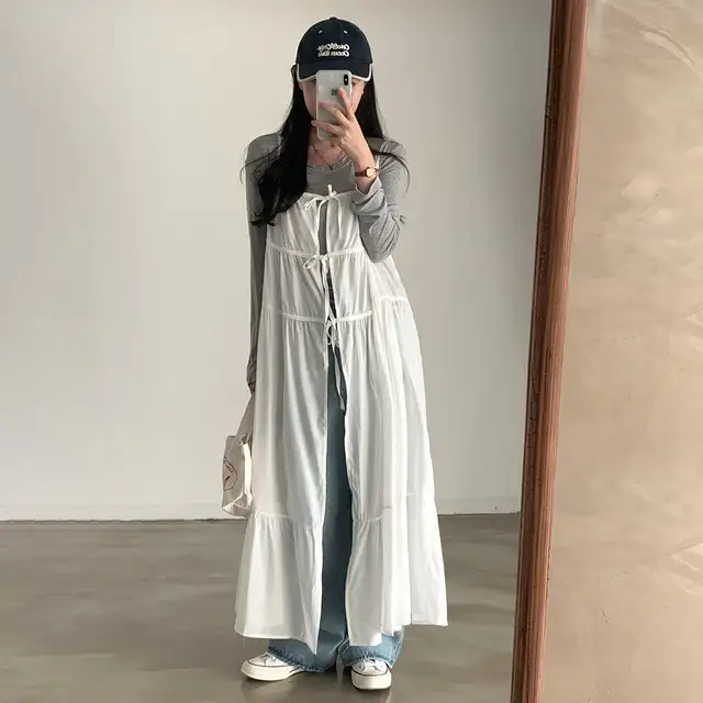 한국 스타일 블라우스 허리 밴드 원피스 상세 이미지 12