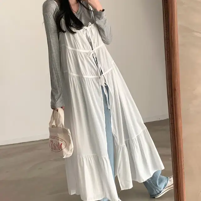 한국 스타일 블라우스 허리 밴드 원피스 상세 이미지 16