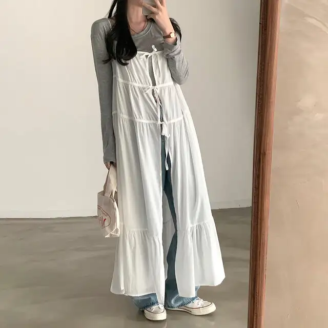 한국 스타일 블라우스 허리 밴드 원피스 상세 이미지 18