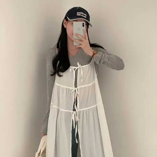 한국 스타일 블라우스 허리 밴드 원피스 상세 이미지 23