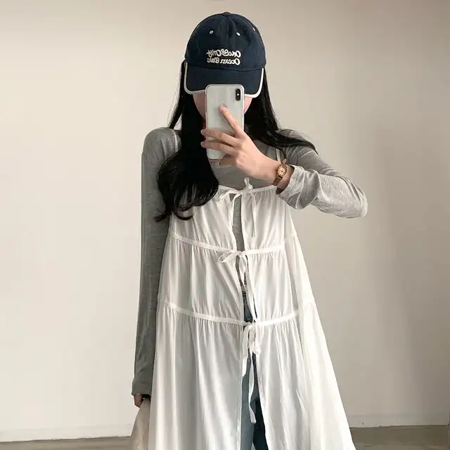 한국 스타일 블라우스 허리 밴드 원피스 상세 이미지 25