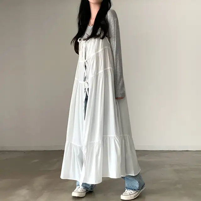 한국 스타일 블라우스 허리 밴드 원피스 상세 이미지 28