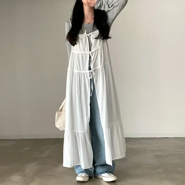 한국 스타일 블라우스 허리 밴드 원피스 상세 이미지 32