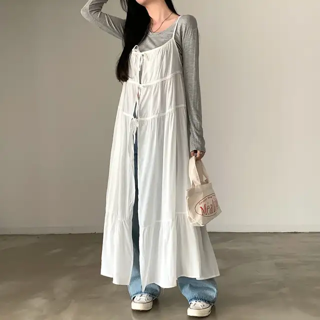 한국 스타일 블라우스 허리 밴드 원피스 상세 이미지 33