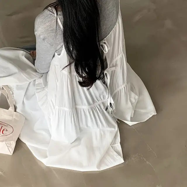한국 스타일 블라우스 허리 밴드 원피스 상세 이미지 42