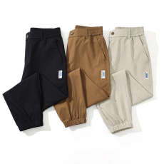 批发实拍2024年春夏新款冰丝透气裤男宽松百搭束脚薄款休闲裤男