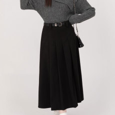 批发创峰TR哔叽面料夏秋季小个子中长款<b class='q'>百褶裙</b>高腰显瘦垂坠感a字长裙