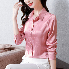 批发实拍真丝衬衫女桑蚕丝时尚百搭<b class='q'>长袖</b>气质翻领衬衣2026春秋女士新款