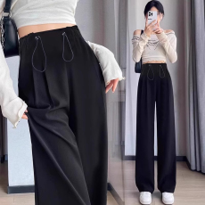批发春秋新款孕妇西装裤柔顺不起球不掉色猪鼻扣调节产前产后两穿