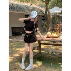 批发创峰TR纬弹性感半身裙女春季迷你裙百褶裙辣妹超短裙jk裙小个子裙
