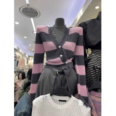 批发十三行春季新款韩系<b class='q'>不规则</b>破边毛毛长袖针织<b class='q'>开衫</b>设计感修身上衣