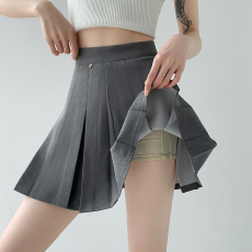 批发实拍学院风半身裙通勤<b class='q'>韩版</b>宽松型A字裙百褶裙<b class='q'>裤</b>裙假两件裙<b class='q'>裤</b>女